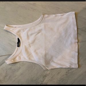 White cropped tank top
